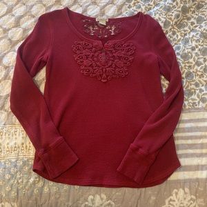 Red thermal long sleeve